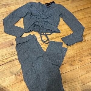 NWT Grey 2 Piece Pants Set